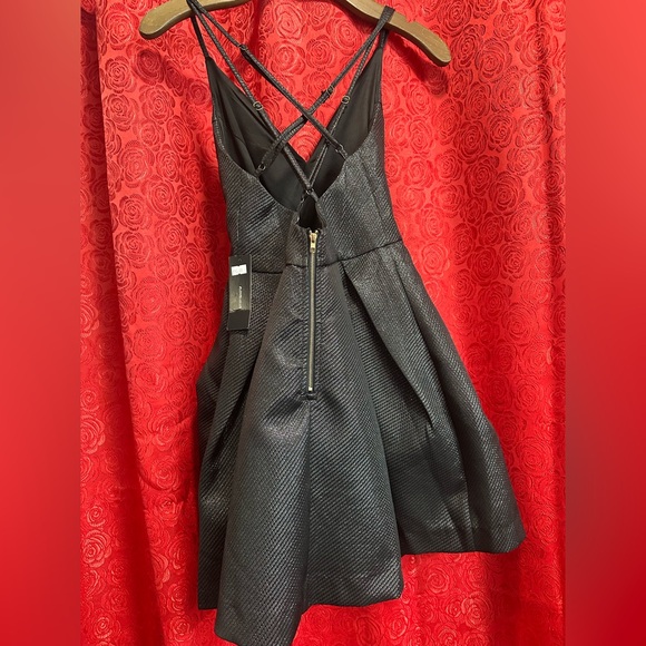 Lulus Hyped Up Black  Backless Skater Dress .‎ New w tag . - Picture 9 of 13